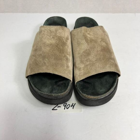 ROOTS Suede Sandals Women's US 9 EU 39 Brown Strap Slip-On - Picture 8 of 15